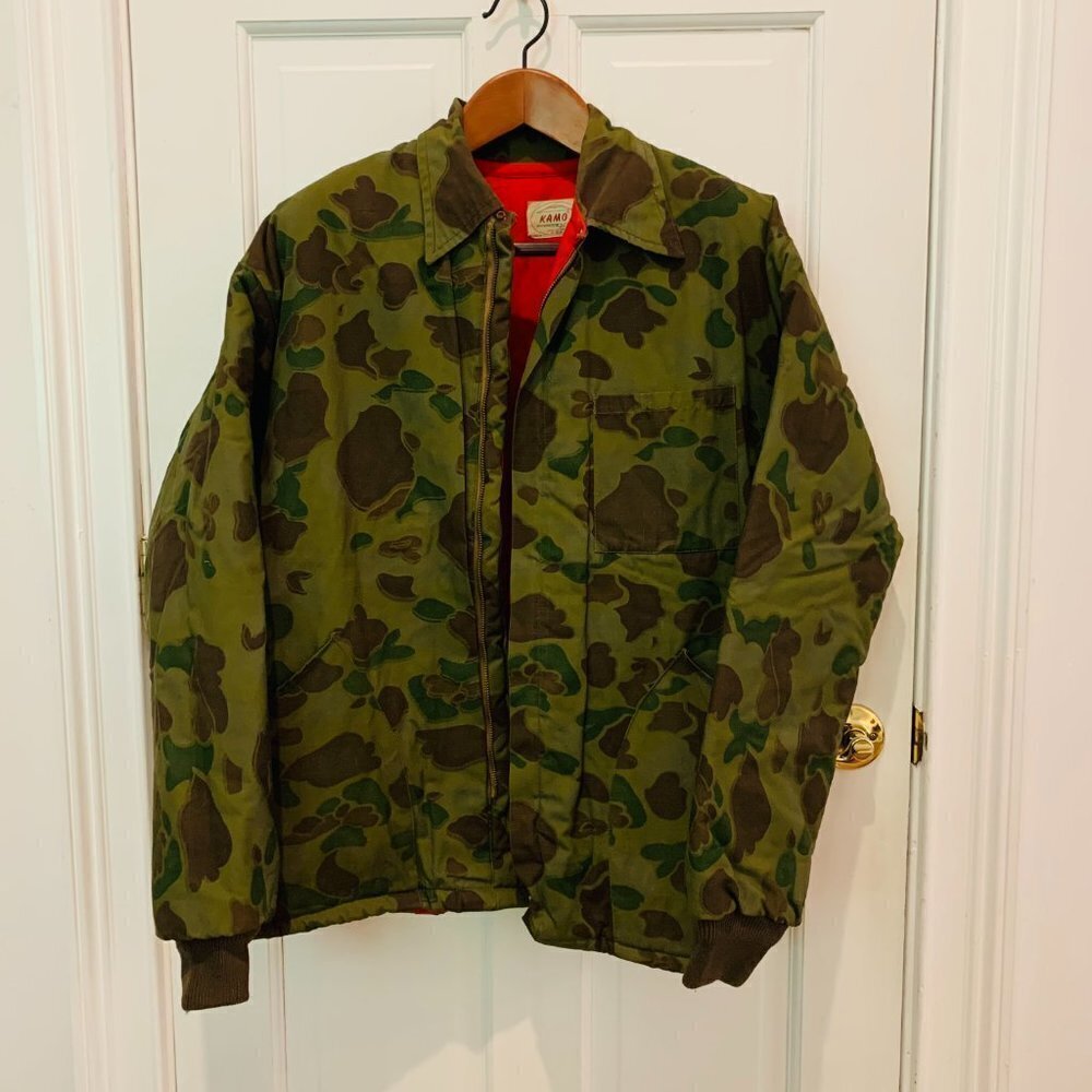 Vintage 60s Kamo Duck CAMO Hunting Jacket Size XL